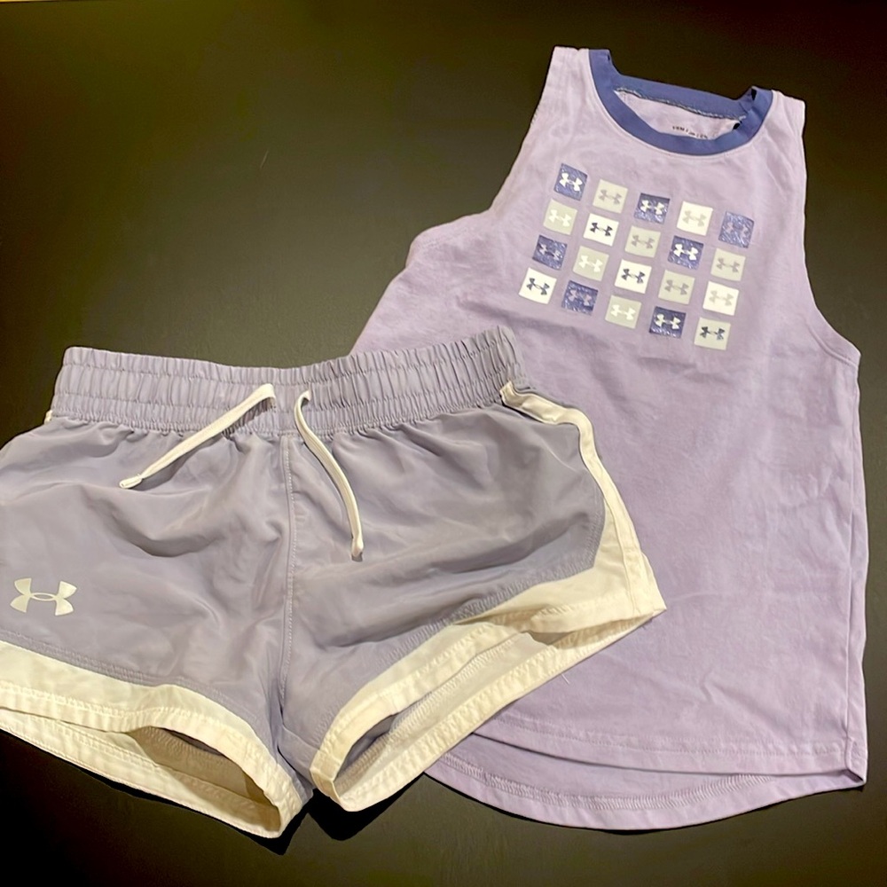 Under Amour 2 Pair Shorts & 1 Tee Bundle Size Youth Small